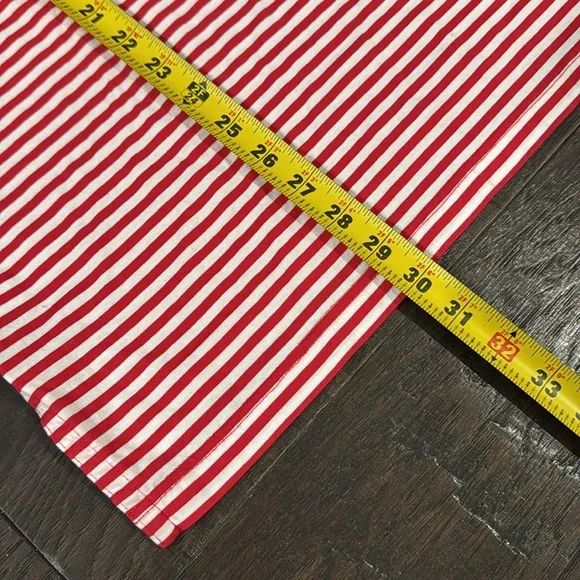 Peter Millar Men’s Polo Shirt Size Medium Red and White Striped - Picture 6 of 7